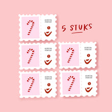Afbeelding in Gallery-weergave laden, Zuurstokkie-postzegels (5 stuks) 🎄
